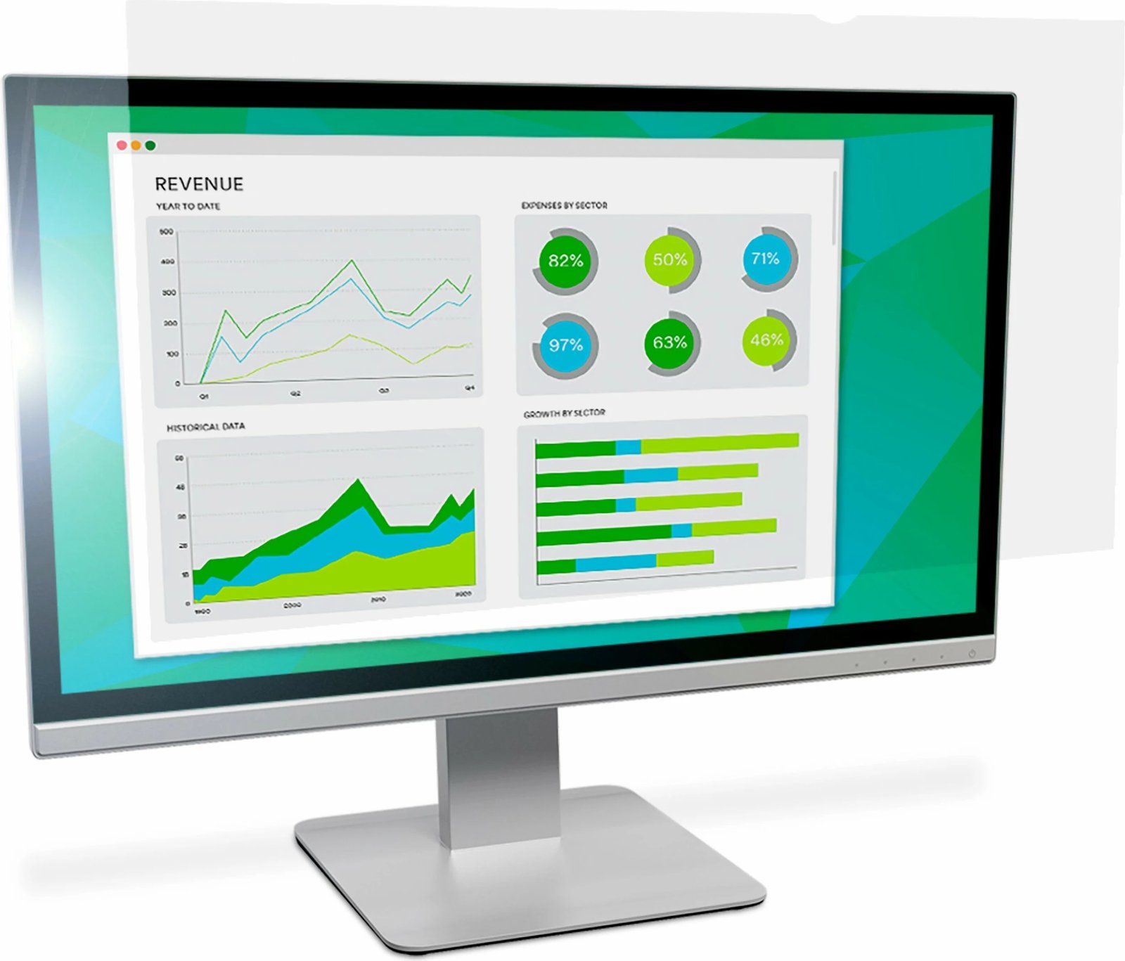 Filter anti-glare 3M AG240W1B për monitor 24in, 16:10, transparent