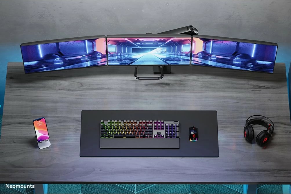 Krah monitori Neomounts, Newstar, NM-D775DX3BLACK, 3 ekrane, i zi