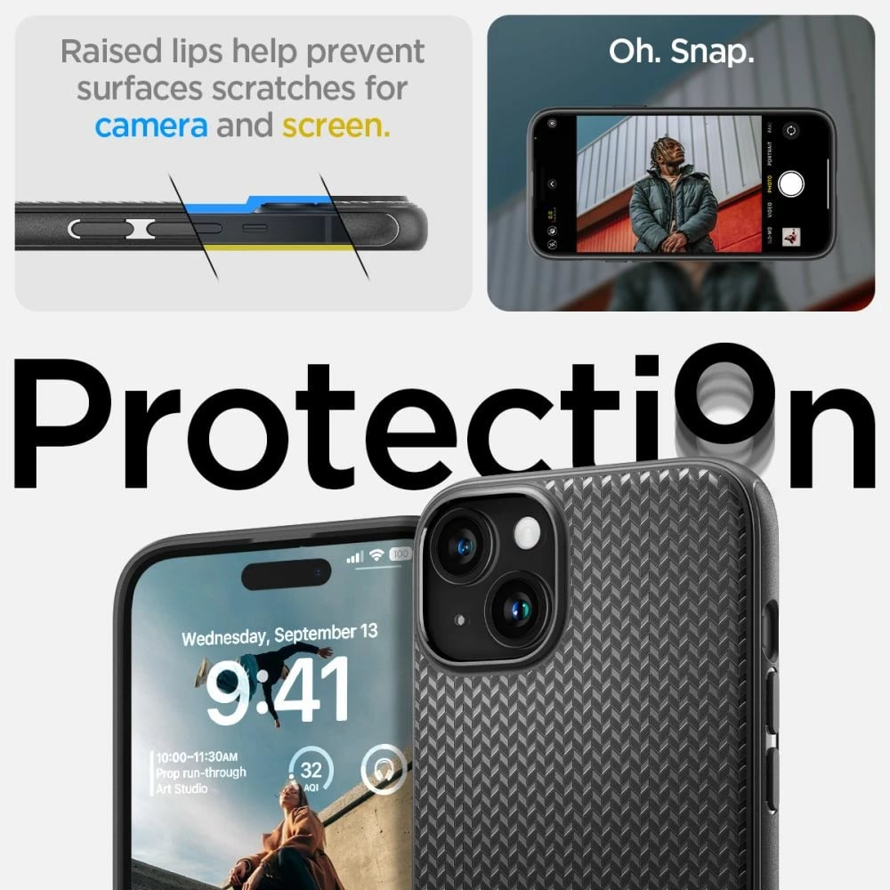 Mbështjellës Spigen Mag Armor MagSafe për iPhone 15, e zezë mat