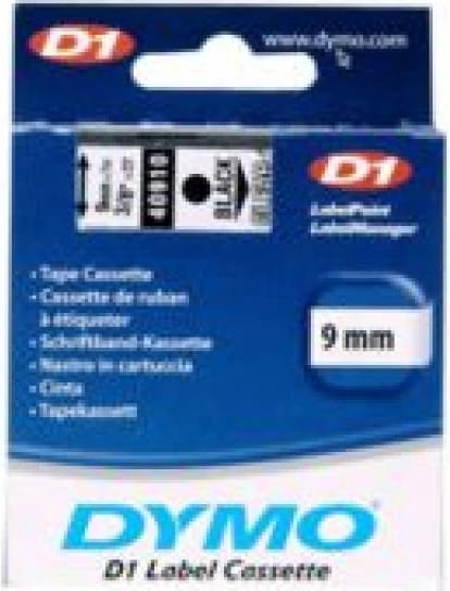 Shirit etiketime Dymo D1 40910, poliester, për etiketime standarde, tekst i zi në sfond transparent