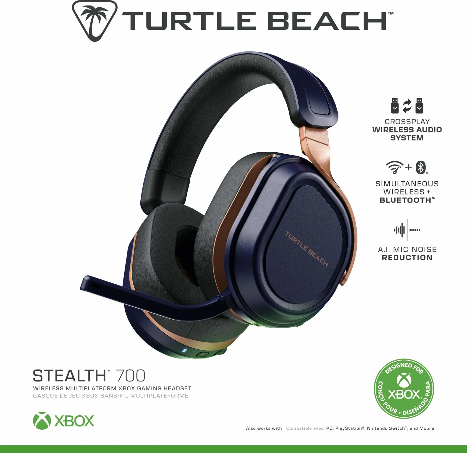 Kufje Turtle Beach Stealth 700 GEN 3 Xbox, wireless, cobalt