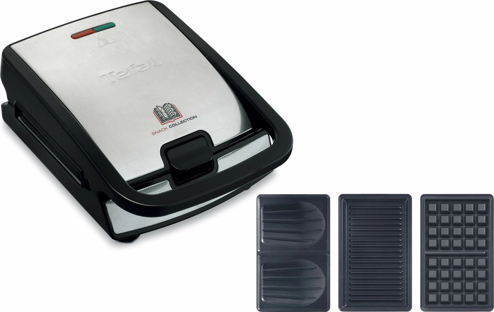 Pajisje sanduiç & vaflla Tefal Snack Collection SW852D, 700W, inox/zezë Pajisje sanduiç & vaflla Tefal Snack Collection SW852D, 700W, inox/zezë
