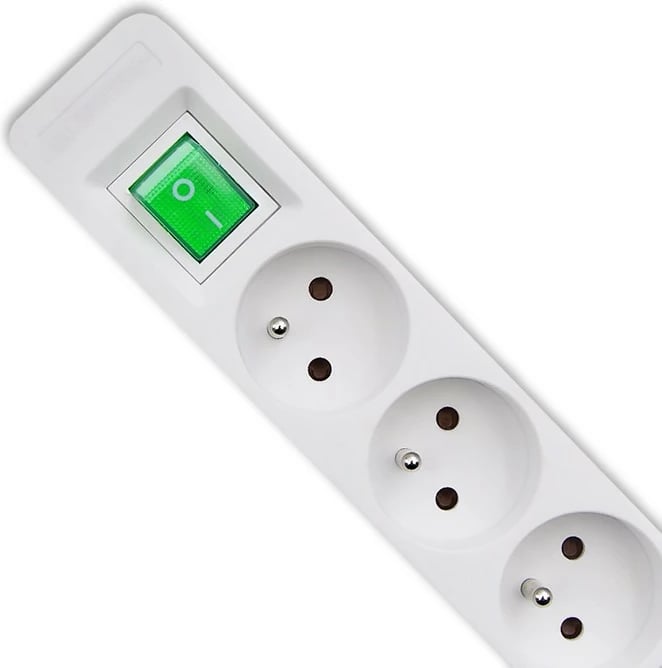 Kasë Qoltec 50288 me 4 dalje, 1.8m, Bardhë-Gri