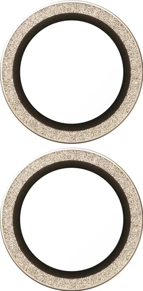 Mbështjellës PanzerGlass Hoops Glitter për kamerë, iPhone 16/16 Plus/17, ari