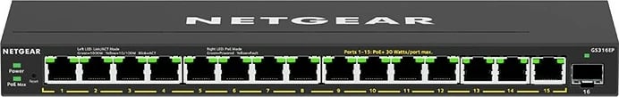 Switch NETGEAR GS316EP-100PES, Managed, Gigabit Ethernet, PoE, i zi