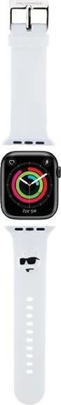 Rrip për Apple Watch Karl Lagerfeld 3D Rubber Choupette Head, silikon, i bardhë