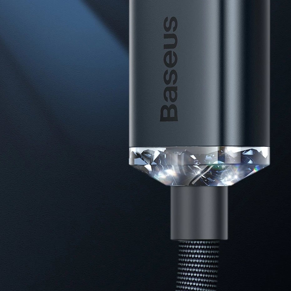 Kabllo karikimi dhe të dhënash Baseus Crystal Shine Series, USB-A në Lightning, 2.4A, 2m, kaltër