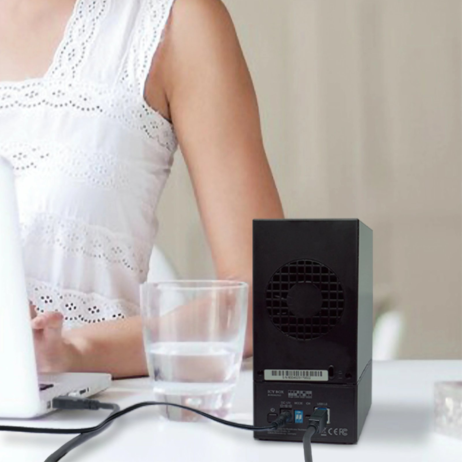 Kasë eksternale ICY BOX IB-RD3621U3, 2x3.5", USB 3.0, RAID, e zezë