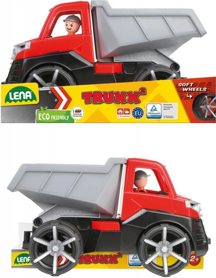 Kamion lodër Lena Truxx2, plastikë, me figurë, Kuq/Gri