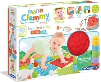 Tapet loje për foshnje Clementoni Soft Clemmy Sensory Path, shumëngjyrësh, set