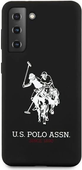 Mbështjellës U.S. Polo Assn. USHCS21MSLHRBK për Samsung Galaxy S21+, silikon, i zi