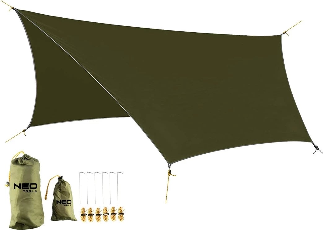 Tendë e papërshkueshme nga uji NEO TOOLS 360 x 290 cm, 210T PU3000, Jeshile