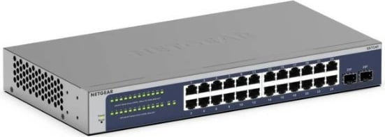 Switch i mençur Netgear GS724T-600EUS, 24 porta Gigabit, rackmount