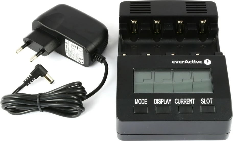 Karikues baterish everActive NC-3000, për AA/AAA/C/D, i zi