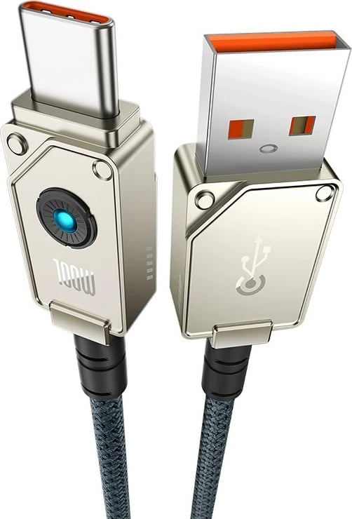 Kabllo USB Baseus Unbreakable 1 m, USB A në USB C, Bardhë