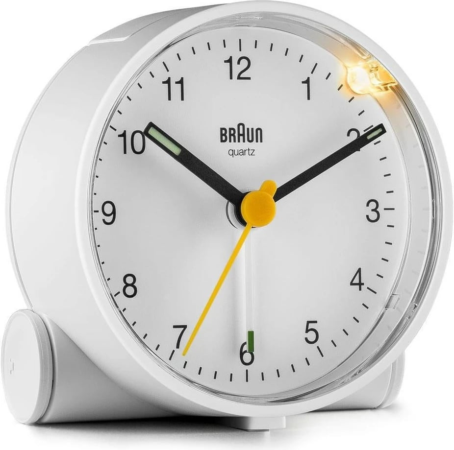 Alarm Braun BC01W, quartz, analog, bardhë