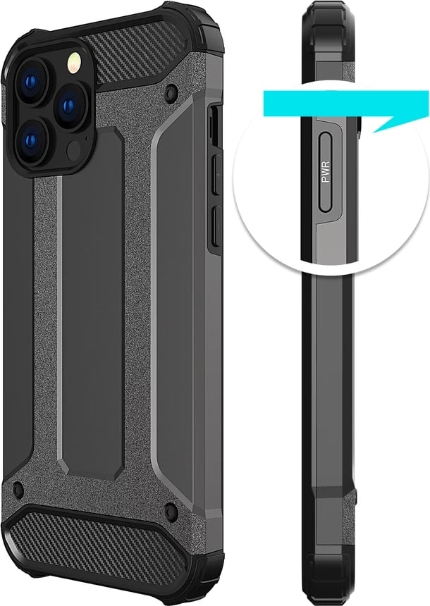 Mbështjellës Hurtel Hybrid Armor për iPhone 14 Pro Max, Blu