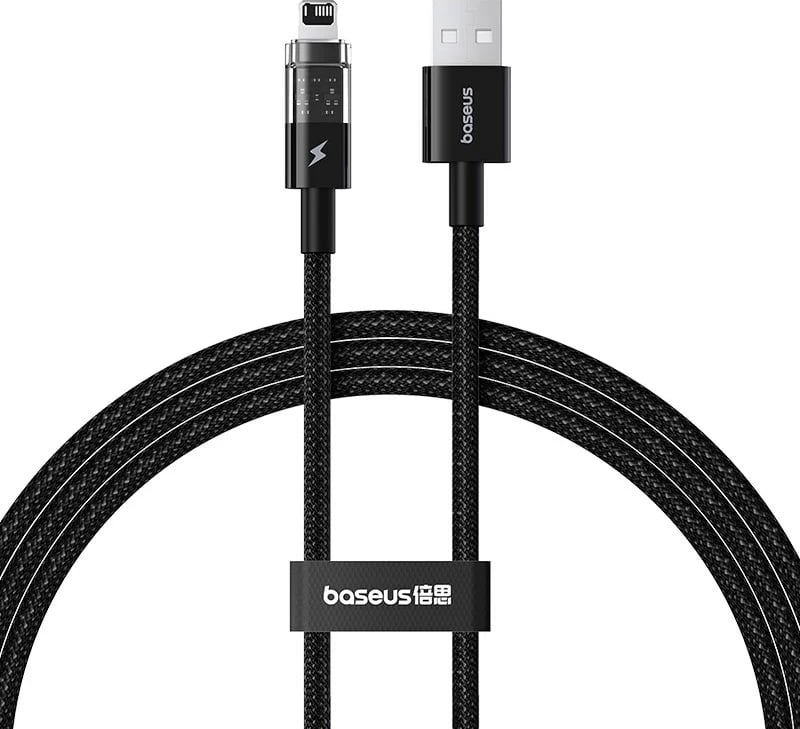 Kabllo karikimi e shpejtë Baseus Gem USB në IP, 1 m, E zezë
