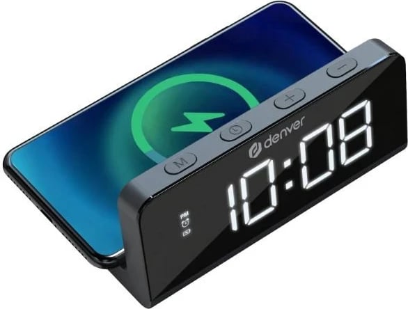 Ora digjitale Denver ECQ-103MK2, LED, USB, e zezë
