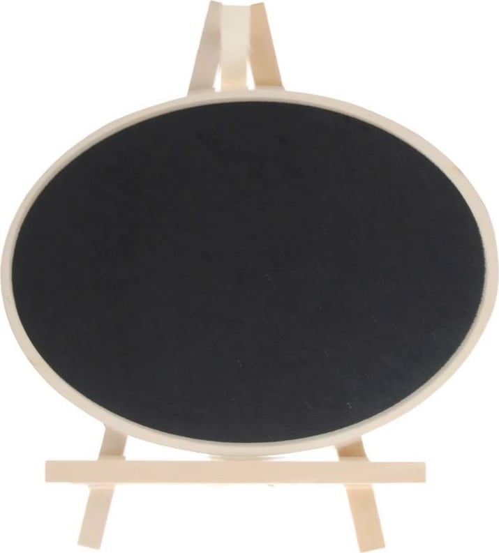 Tabelë druri ovale NEXT, 20x15cm ose 15x20cm, e zezë