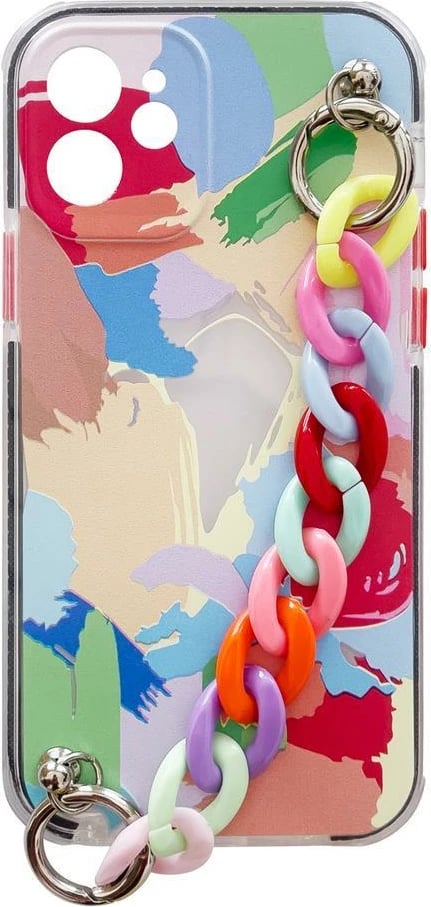 Mbështjellës Hurtel Color Chain Case për iPhone 13 Pro, me varëse zinxhir, shumëngjyrësh
