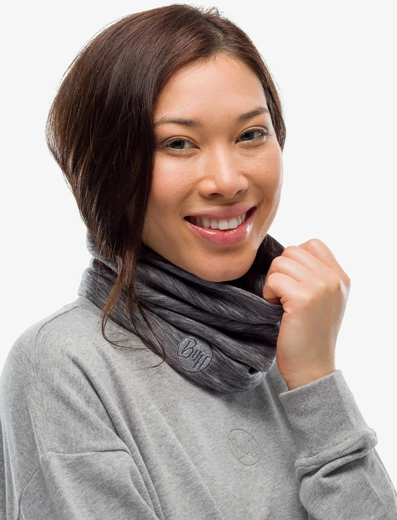 Shall multifunksional Buff Heavyweight Merino Wool, Gri Mist