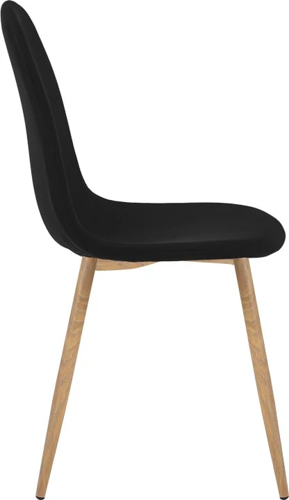 Set tavoline me karrige për ngrënie, Natali-Bella, MDF i zi, ngjyrë natyrale, 120x80x76cm, 5 copë