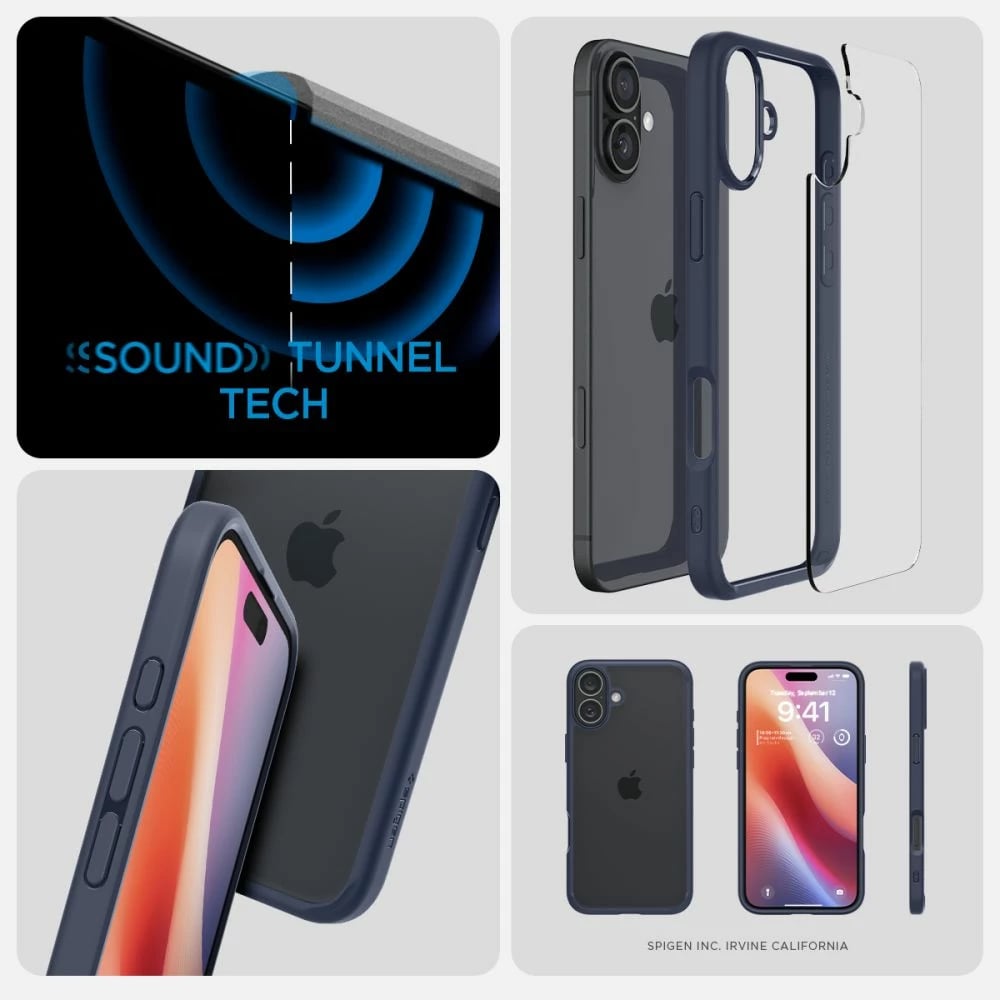 Mbështjellës Spigen Ultra Hybrid MagSafe për iPhone 16, Blu