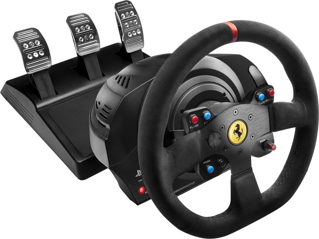 Volan lojërash Thrustmaster T300 Ferrari Integral 4160652, force feedback, 3 pedale, PS/PC, i zi