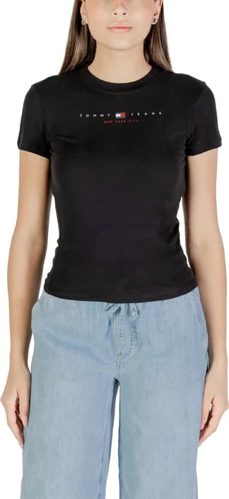 Maicë Tommy Hilfiger Jeans femra e zezë