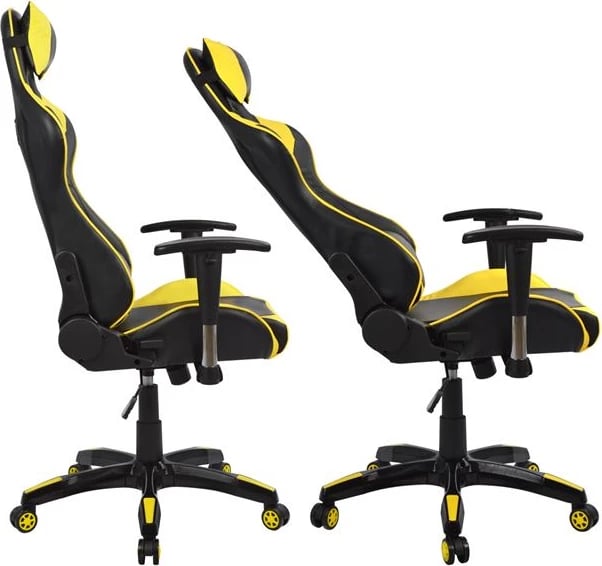 Karrige gaming për zyre, FH1056.11, ngjyrë zezë-verdhë, 67x70x134 cm