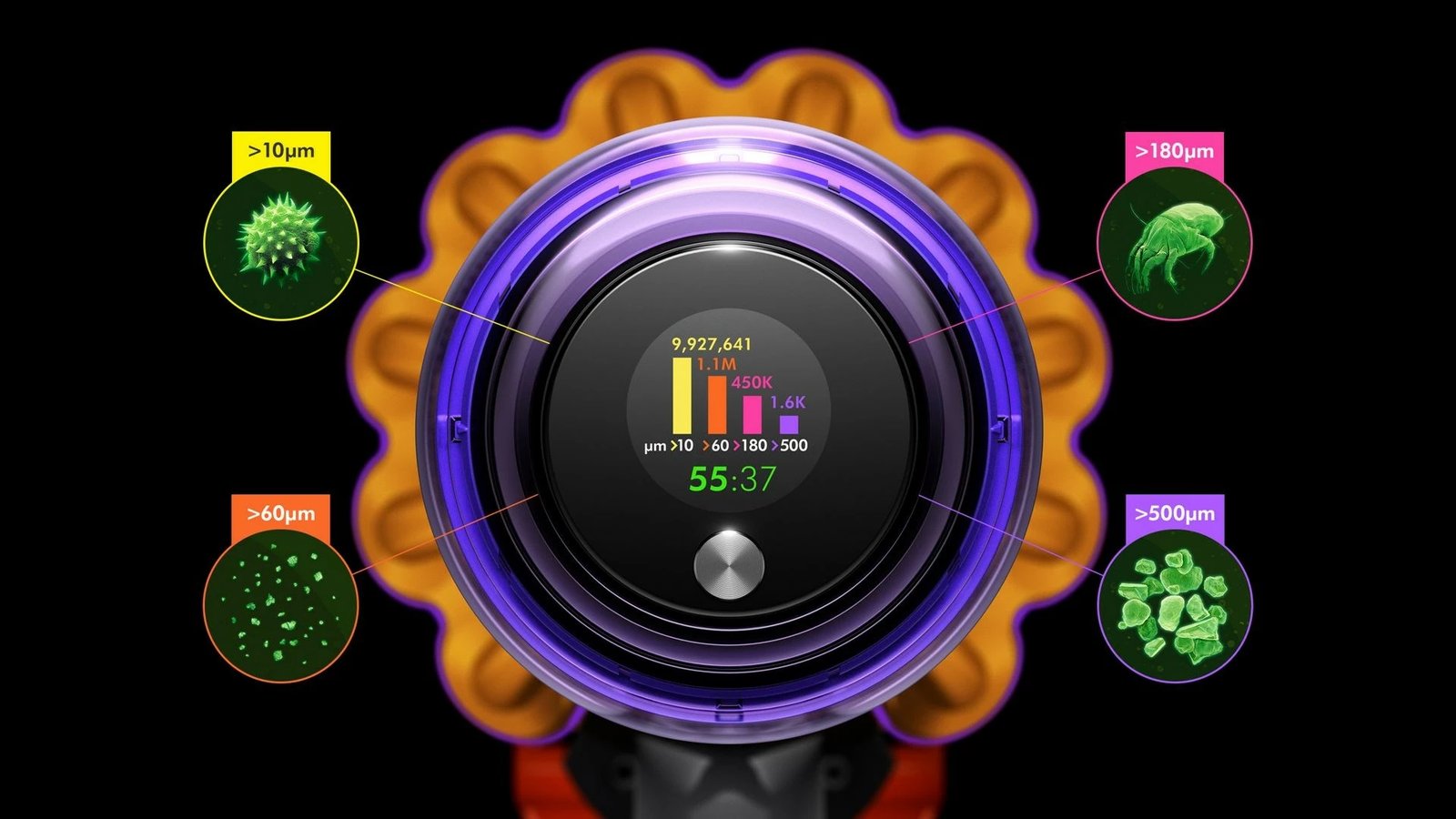 Fshesë me korrent dore Dyson V15 Detect Absolute, pa qese, Nickel, 60 min