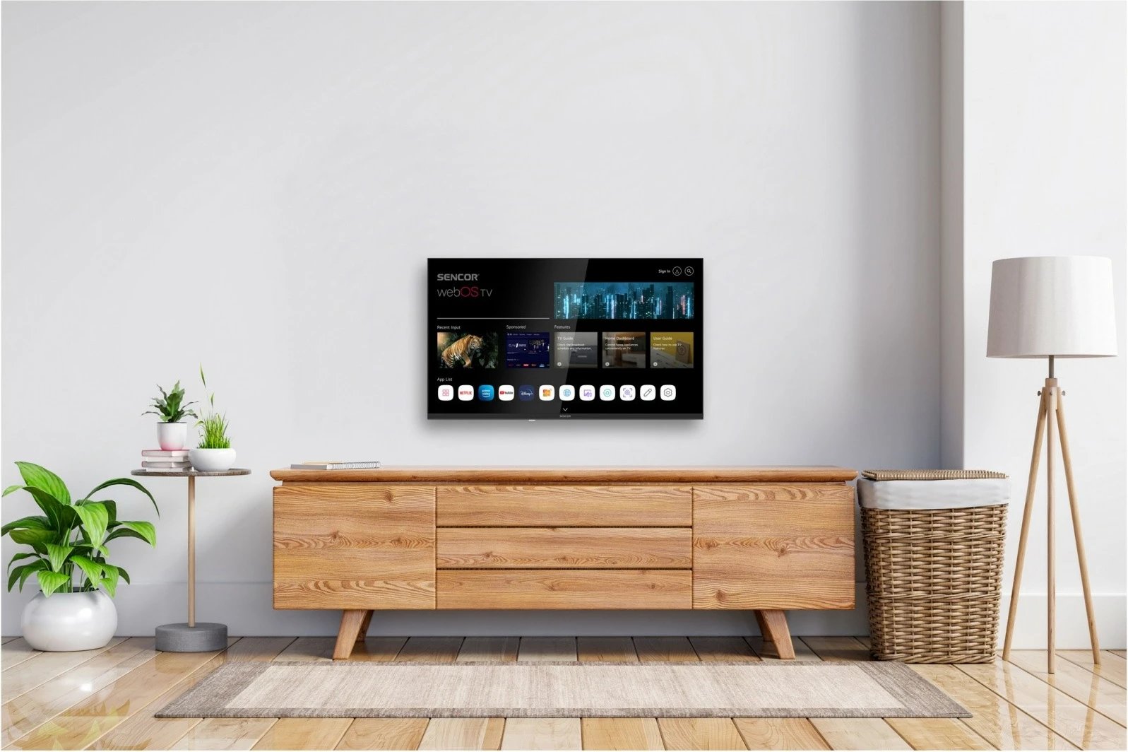 Televizor SMART Sencor SLE 32S830WB, 32 inç, webOS LG, Wi-Fi, Bluetooth, HD Ready, i zi