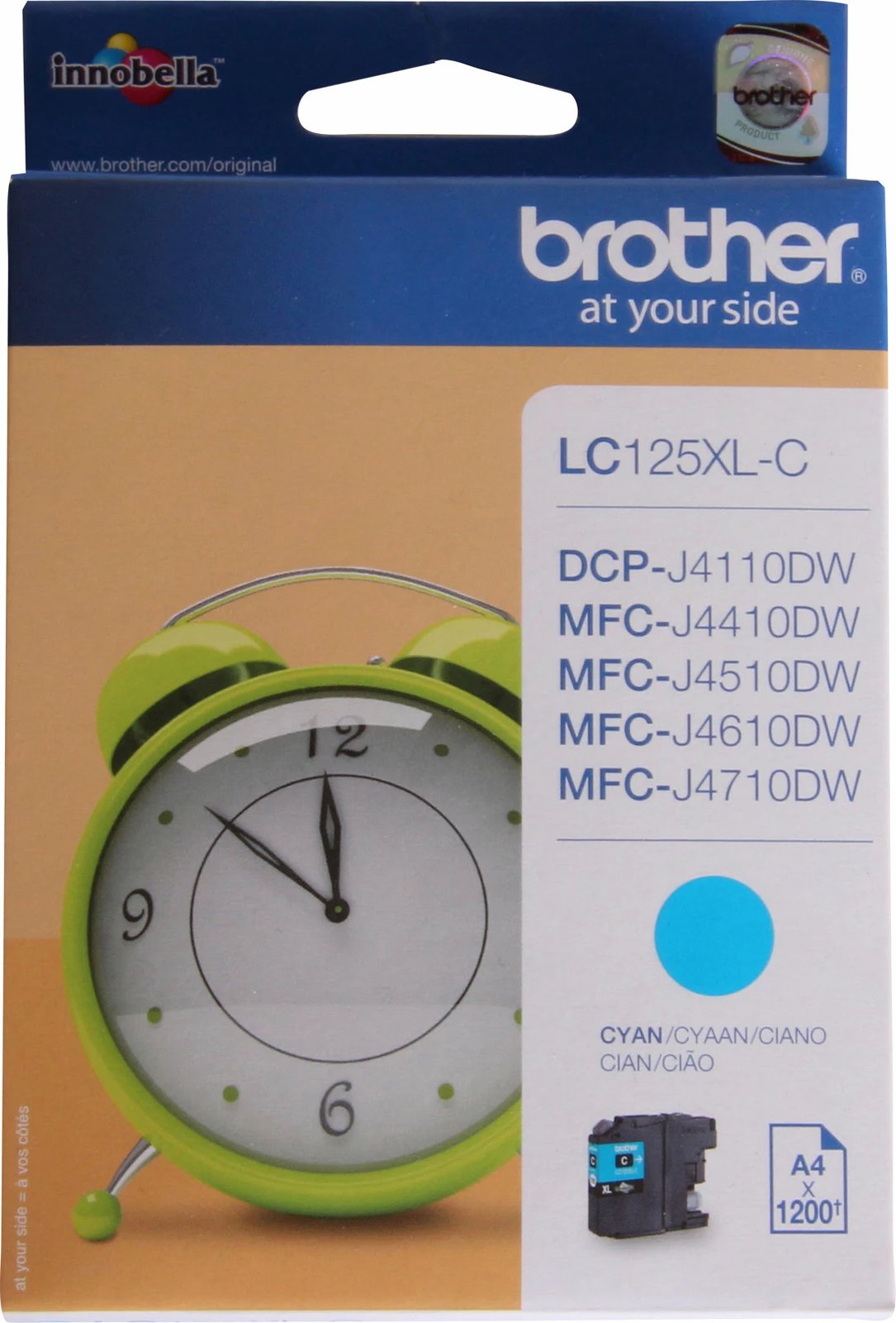 Toner Brother LC125XLC, cyan, super high yield, 1200 faqe