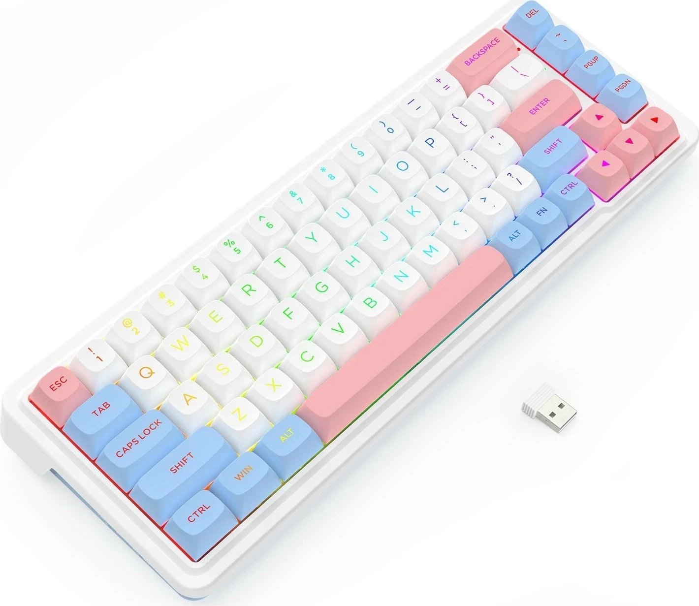 Tastierë Redragon K709WBP-RGB-PRO, mekanike, RGB, e bardhë