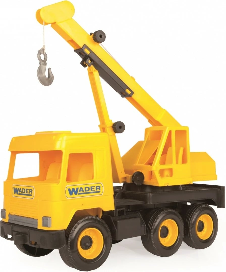 Kamion lodër vinç Wader Middle Truck 38 cm, verdhë/zi