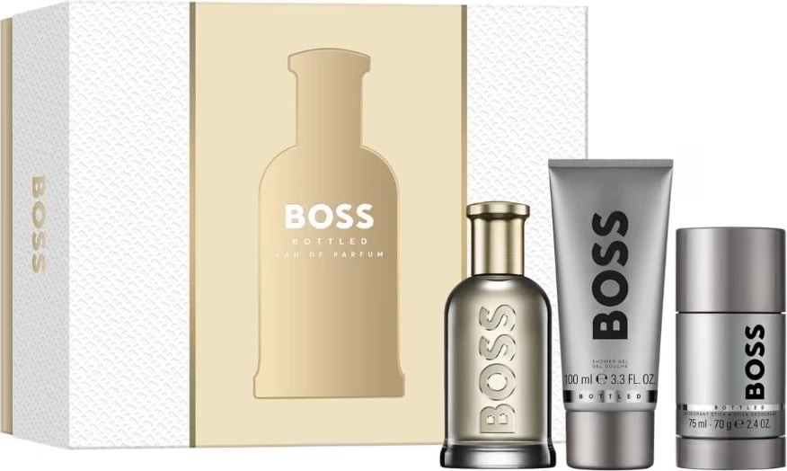 Set Eau de Parfum për meshkuj Hugo Boss Bottled 100ml + xhel dushi 100ml + deodorant stick 75ml