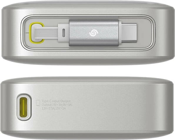 Powerbank Baseus OS Free2Pull 10000mAh 30W me kabllo, Gri