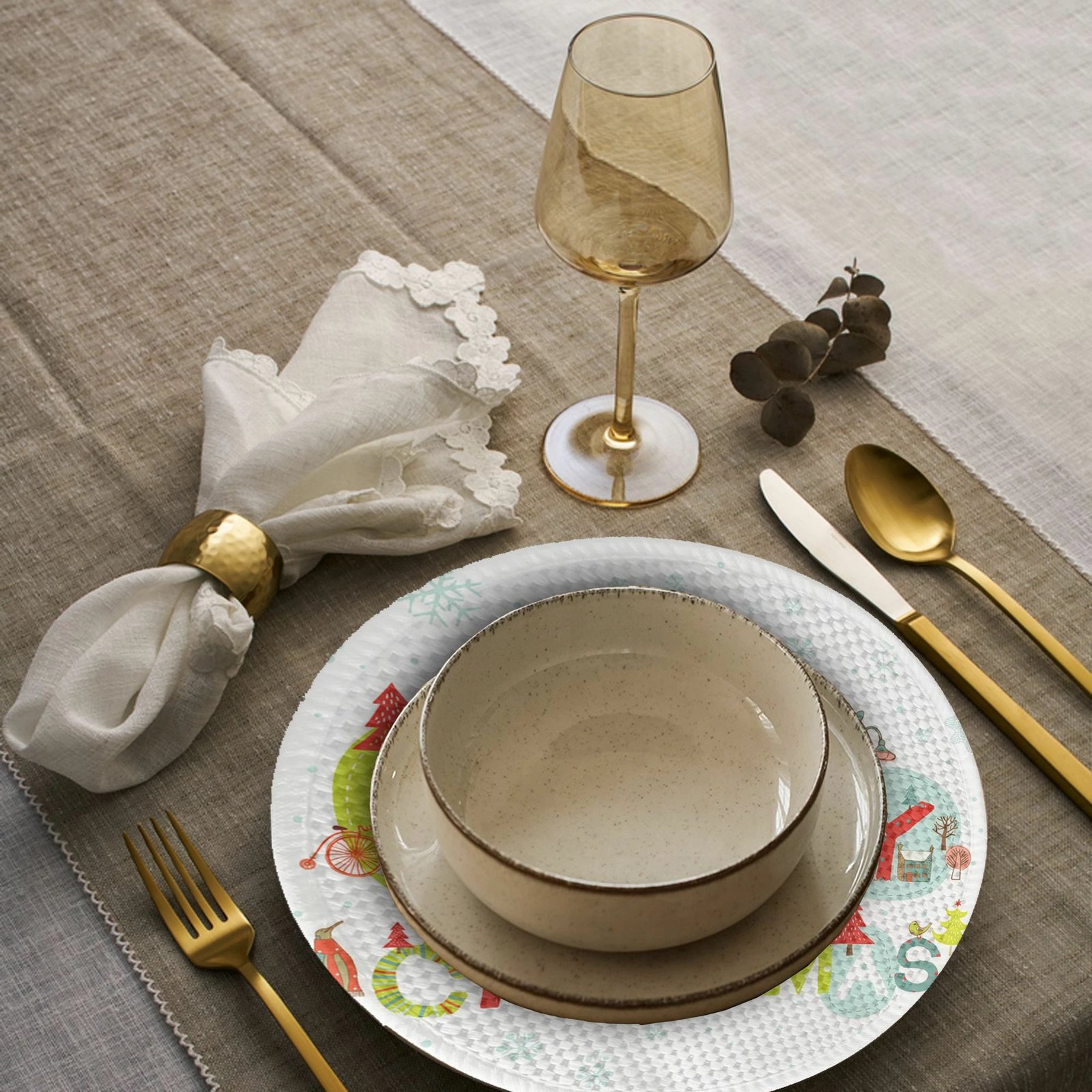 Set nënshtruesish tavoline Hermia Concept, shumëngjyrësh, 4065Supla, 4 copë