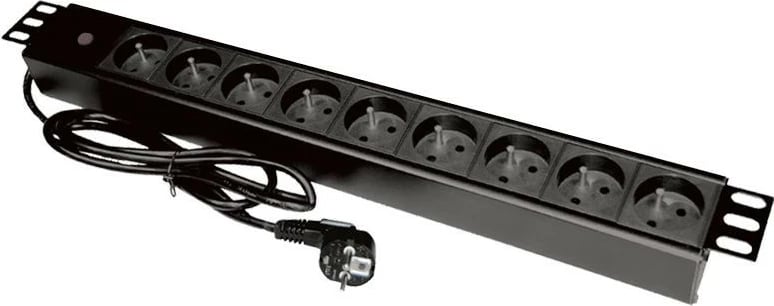 Prizë rack ALANTEC PZ09, 9xCEE 7/5, 1.8m, 1U, e zezë