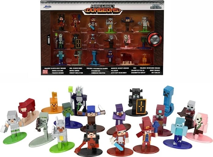 Figurina koleksionuese Minecraft Dungeons, Metal, Shumëngjyrëshe, Set