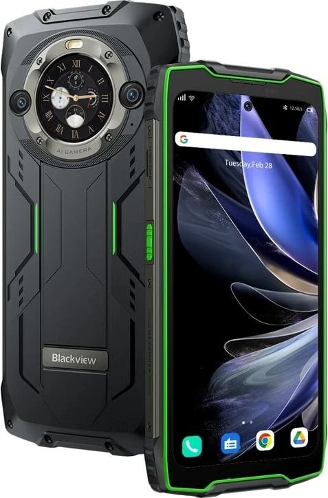 Celular Blackview BV9300 Pro, 12 GB RAM, 256 GB, 15080 mAh, Gjelbër