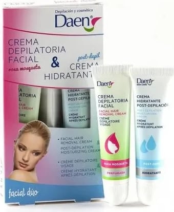 Krem depilimi fytyre dhe krem hidratues Daen Depilation Duo, unisex
