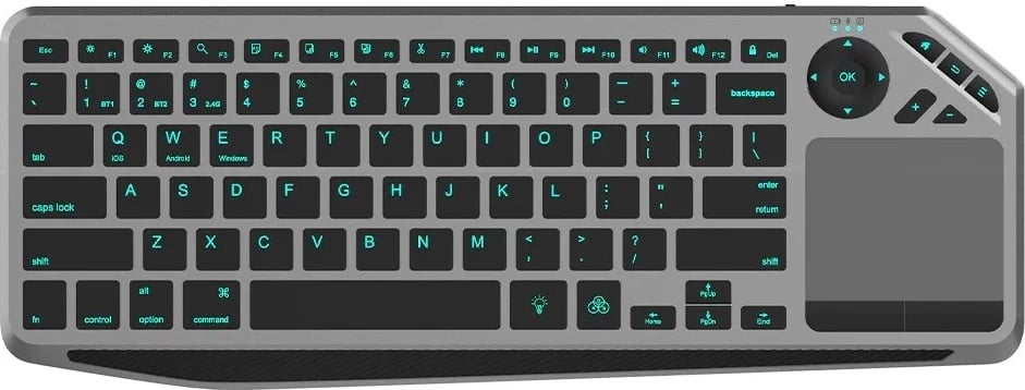Tastierë TECHly ICTB9801TB, RF Wireless + Bluetooth, QWERTY US English, E zezë