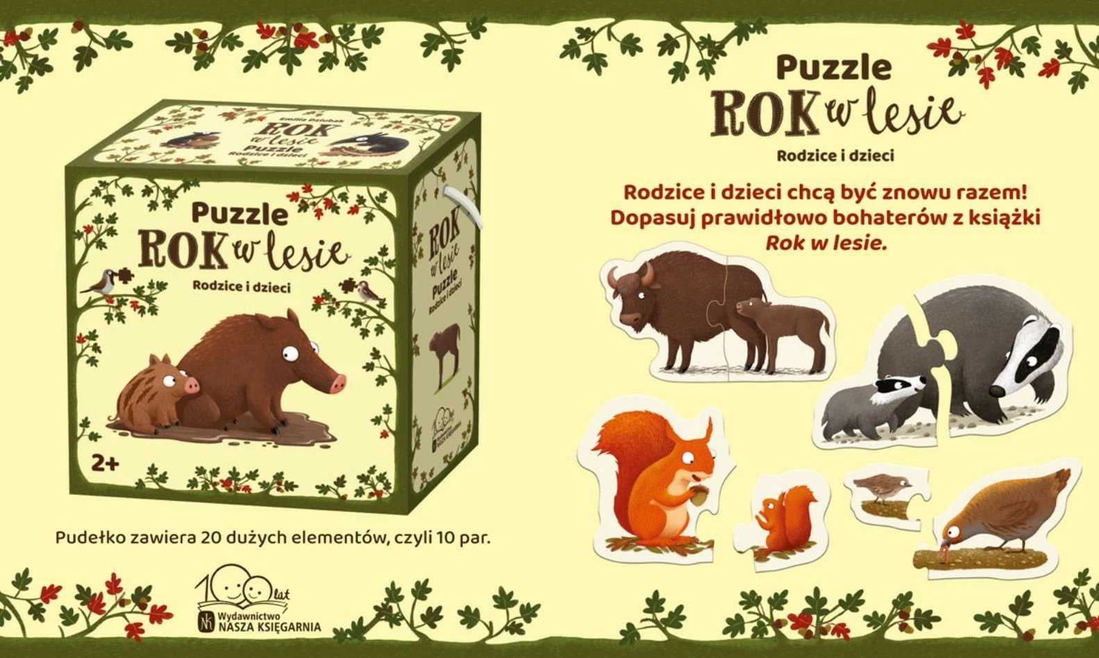 Puzzle Nasza księgarnia Viti në Pyll Prindërit dhe Fëmijët, 20 pjesë