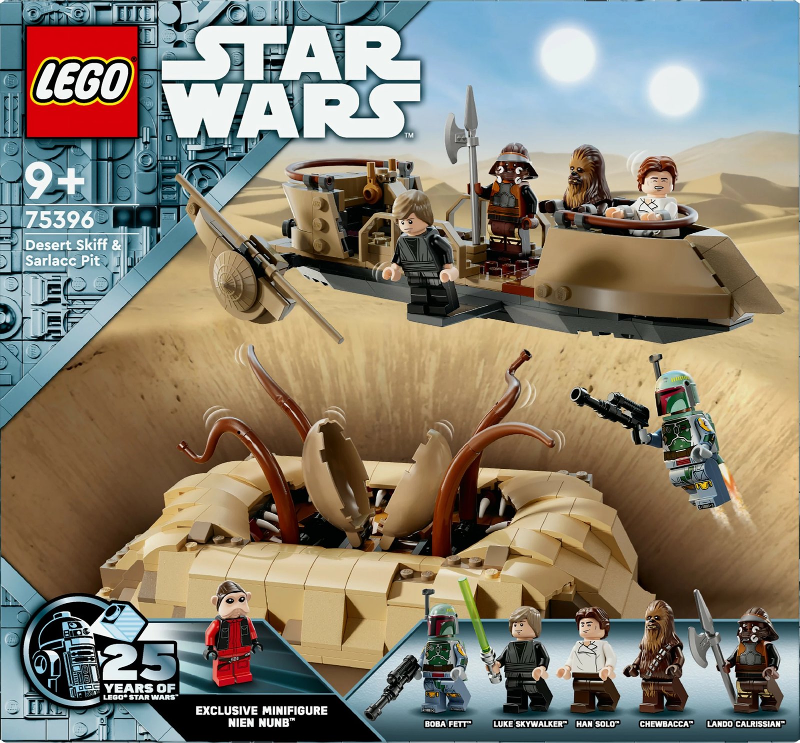 Set ndërtimi LEGO Star Wars 75396 Desert Skiff & Sarlacc Pit, 558 pjesë, shumëngjyrësh