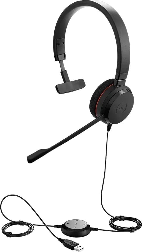 Kufje Jabra Evolve 20 Mono MS, USB, e zezë