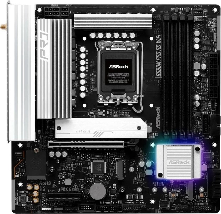 Pllakë amë ASRock B860M Pro RS Wifi, mATX, DDR5, HDMI/DP