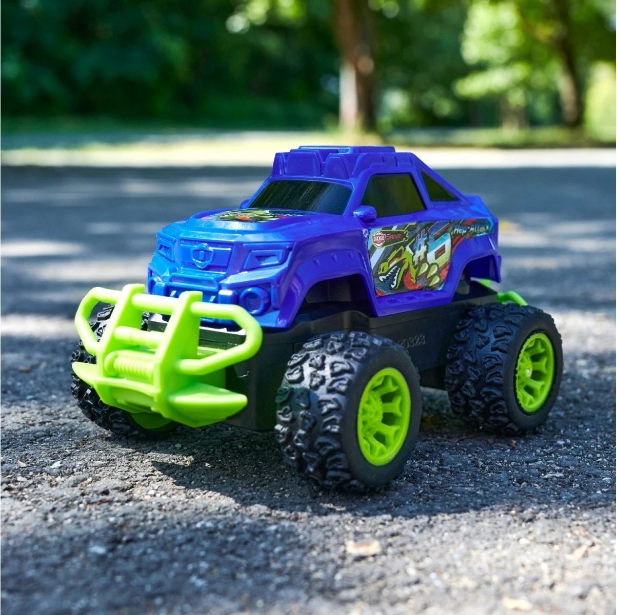 Makine lodër me telekomandë Dickie RC Rep Attack, 15.5 cm, Blu/Gjelbër