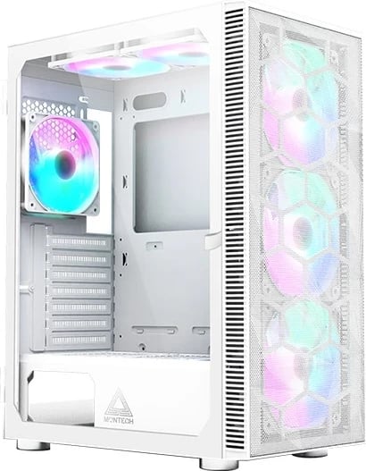Kasë PC Montech X3 Mesh, RGB, Xham i Fortifikuar - e bardhë